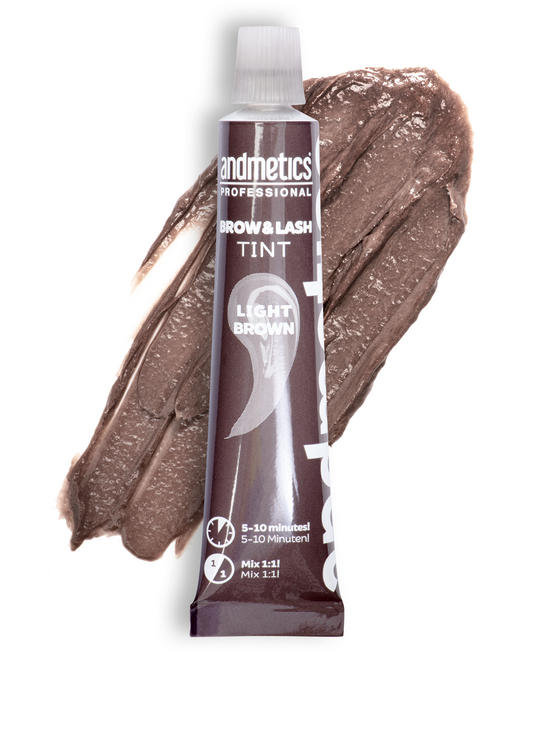 Antakių ir blakstienų dažai ANDMETICS 20 ml - šviesiai ruda spalva