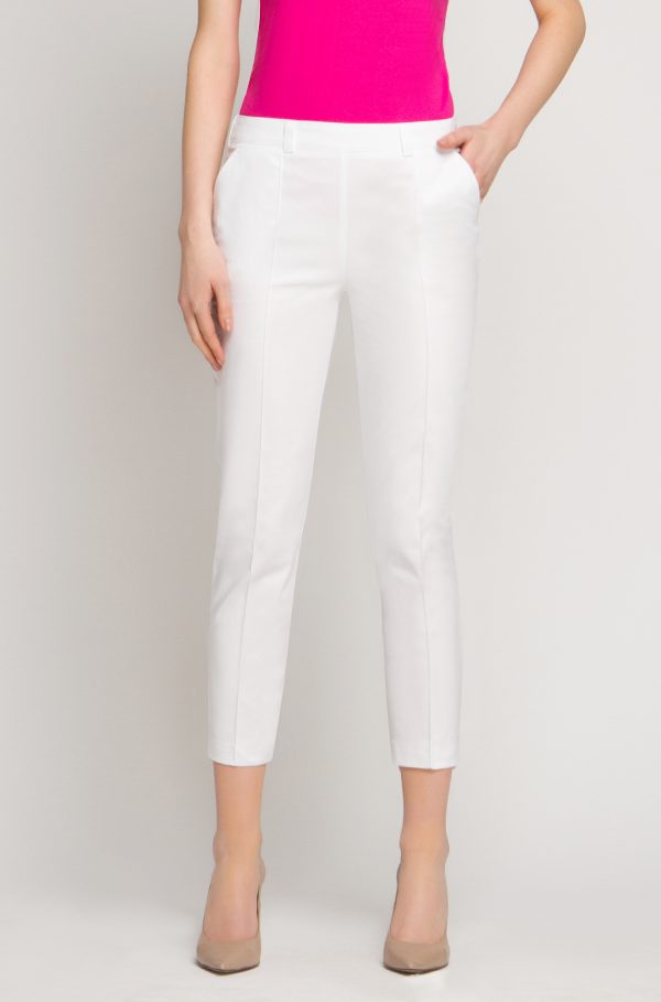 Spodnie kosmetyczne Cygaretki Vena - Białe przód